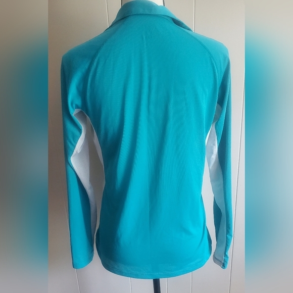 Eastern Mountain Sports‎ Tech Wick medium half zip women's teal top - Picture 2 of 12